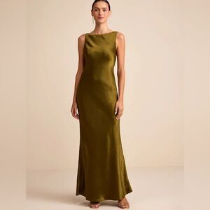 Lulu’s Satin Cowl Back Maxi Dress